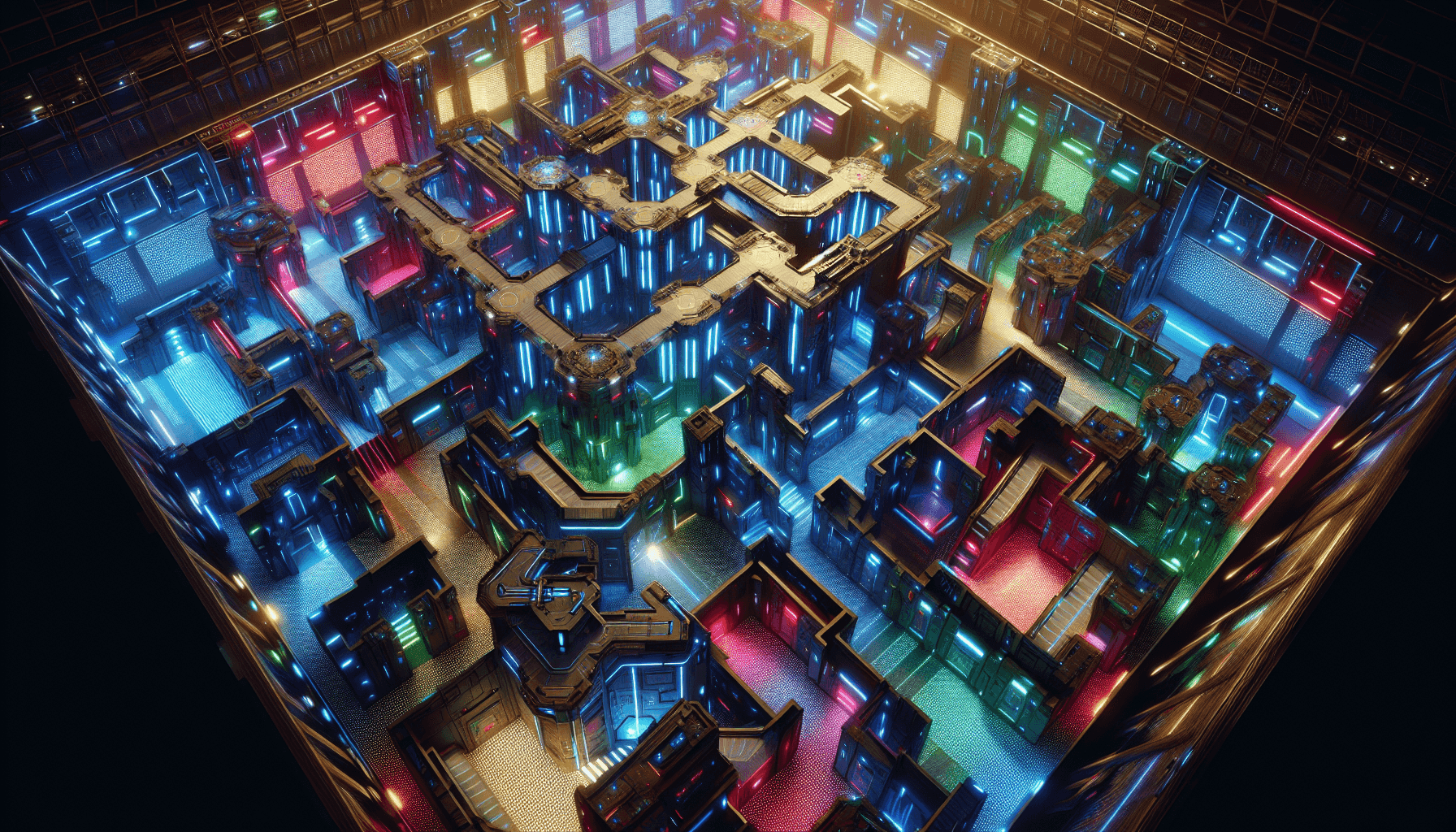 Vista aerea dell'arena LaserTag